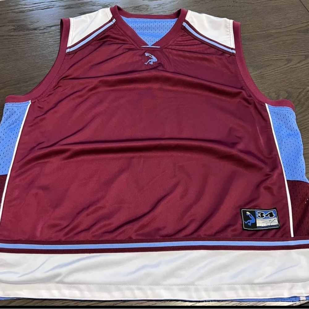 Vtg Y2K‎ Shaq Shaquille O'Neal #34 Basketball Jersey Maroon XL-XXL Reversible